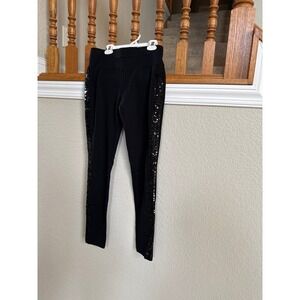 BNWT INC Black Pants with Sequence‎ Sides